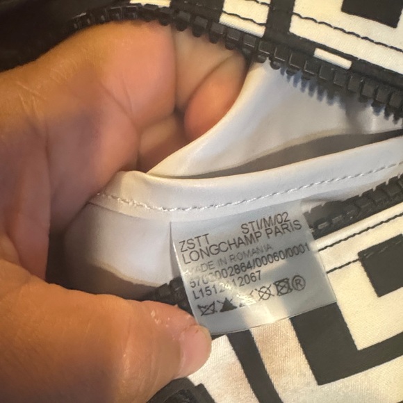 Longchamp Graphic Black and White Tote - Picture 8 of 8